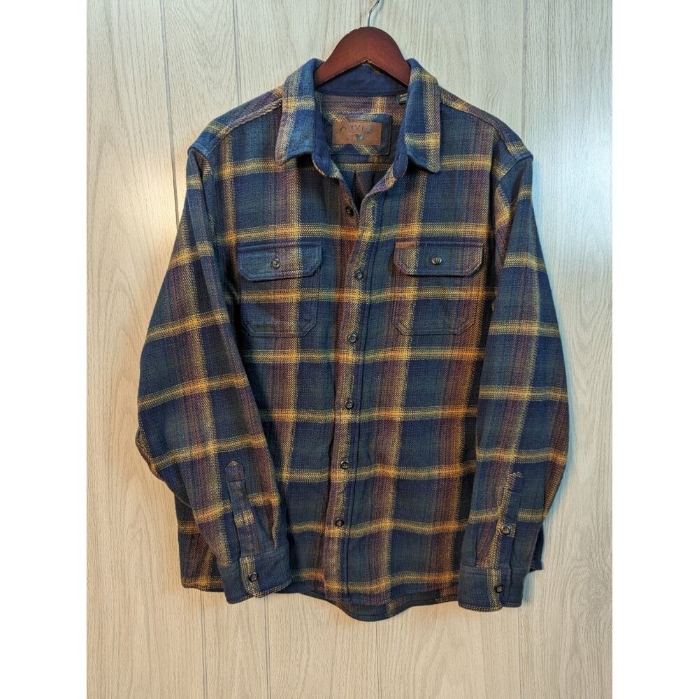 Men's Orvis Classic Fit Heavyweight Double Brushed Flannel Shirt w/Pockets Sz XL